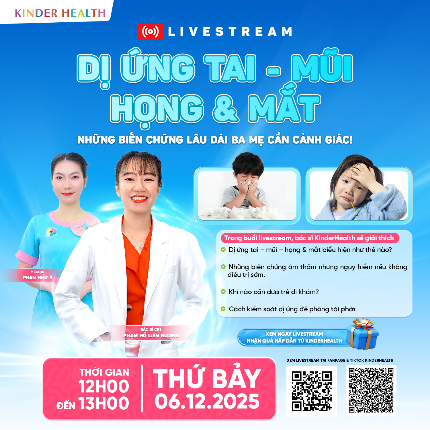 RECAP LIVESTREAM 05.12.2025: DỊ ỨNG TAI – MŨI HỌNG – MẮT