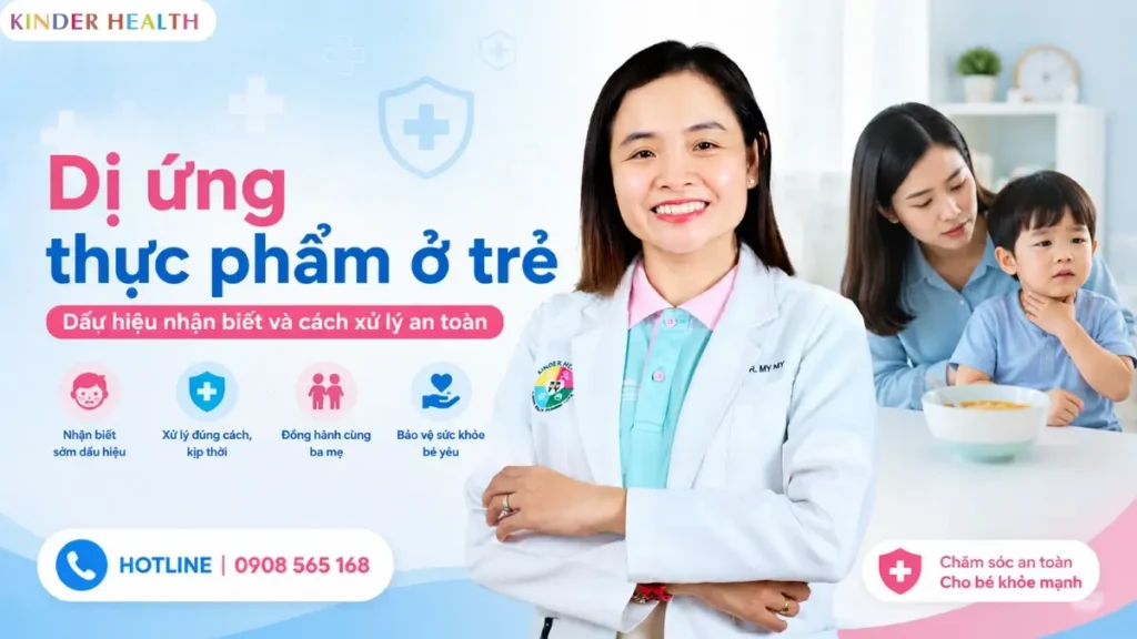 Dị ứng thực phẩm ở trẻ với dấu hiệu nổi mề đay nôn đau bụng khò khè và khó thở sau ăn