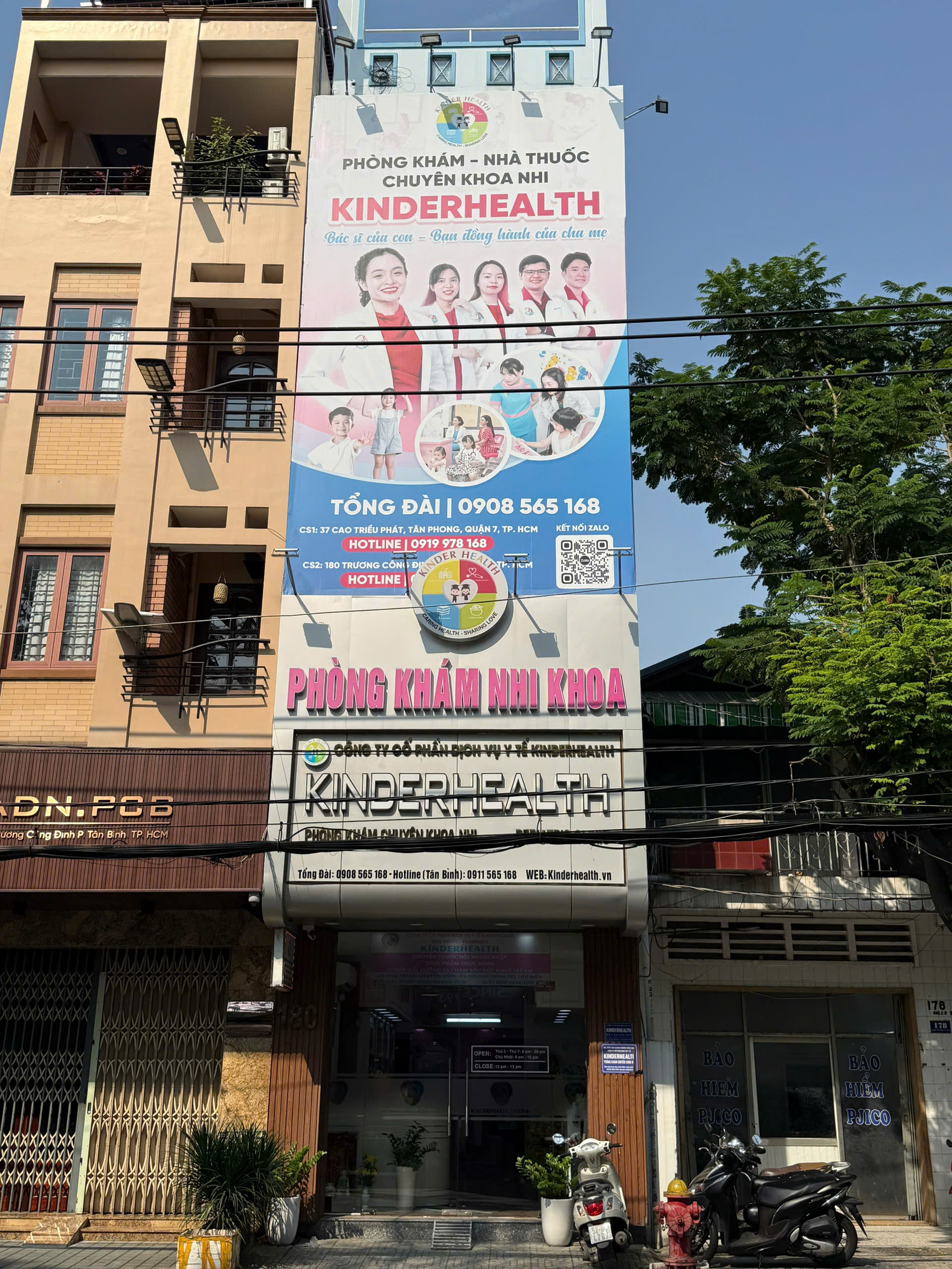 Mặt tiền phòng khám kinderhealth Tân Bình