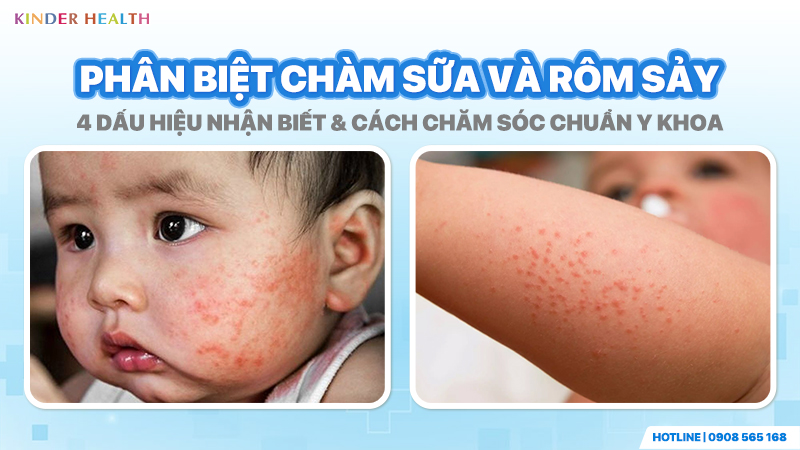 Phân biệt Chàm sữa và Rôm sảy: 4 Dấu hiệu nhận biết & Cách chăm sóc chuẩn y khoa