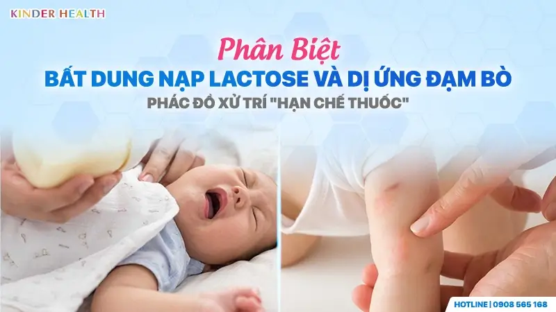 phân biệt triệu chứng bất dung nạp lactose và dị ứng đạm sữa bò ở trẻ sơ sinh