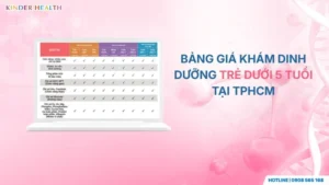 Bảng giá khám dinh dưỡng trẻ dưới 5 tuổi tại TPHCM
