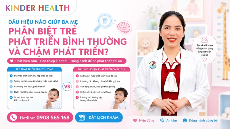 hướng dẫn ba mẹ phân biệt dấu hiệu trẻ phát triển bình thường và chậm phát triển 