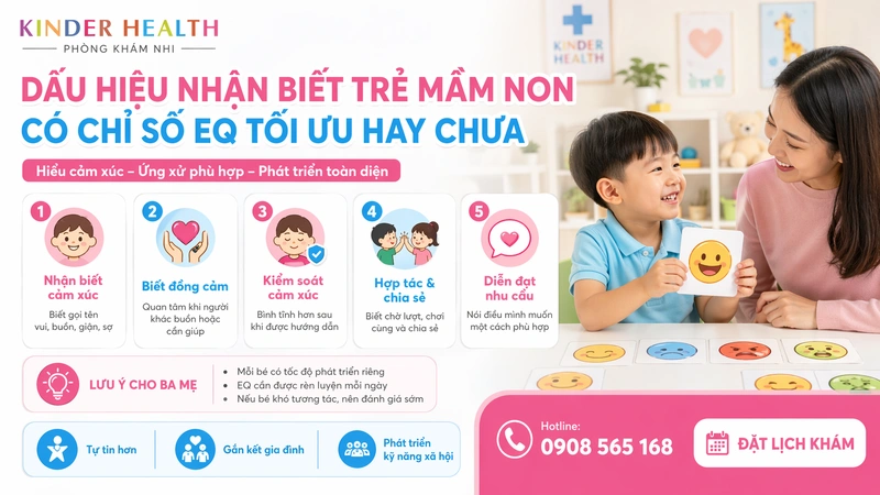 Dấu hiệu nhận biết trẻ mầm non có chỉ số EQ (Trí tuệ cảm xúc) tối ưu hay chưa
