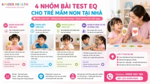 Mẹ và bé thực hiện 4 nhóm bài test EQ cho trẻ mầm non tại nhà bằng thẻ cảm xúc