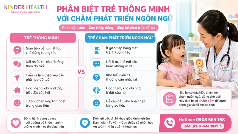 Phân Biệt Trẻ Thông Minh Với Chậm Phát Triển Ngôn Ngữ: Đừng Để “Hội Chứng Einstein” Đánh Lừa