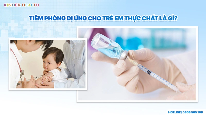 Thuật ngữ tiêm phòng dị ứng trong nhi khoa bao gồm: tiêm chủng vắc xin thông thường cho trẻ mắc bệnh dị ứng và liệu pháp miễn dịch đặc hiệu (SIT) nhằm điều trị nguyên nhân gây viêm mũi dị ứng hoặc hen suyễn
