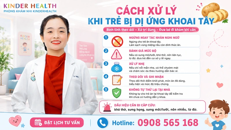  Cách xử lý khi trẻ bị dị ứng khoai tây