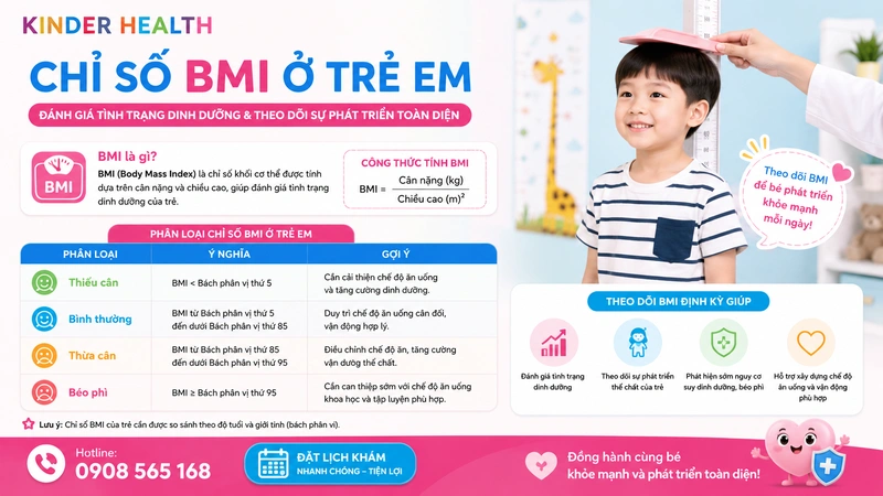 Cách tính và đọc biểu đồ chỉ số BMI ở trẻ em chuẩn xác nhất theo WHO