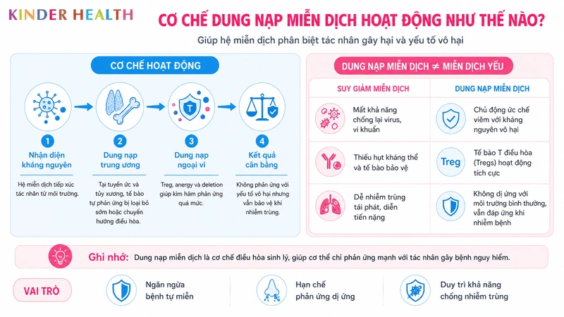 Cơ chế dung nạp miễn dịch hoạt động như thế nào?