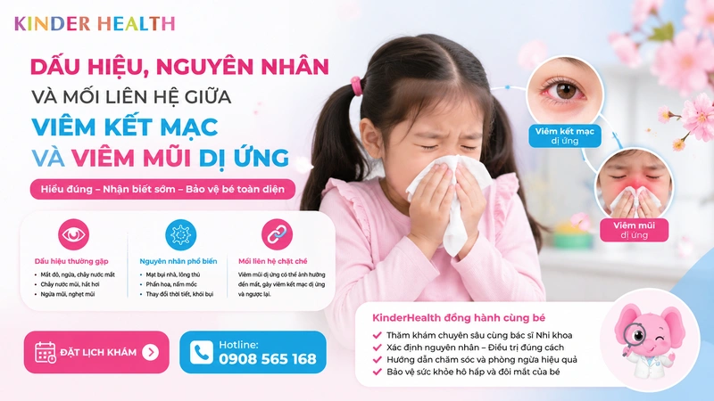 Viêm Kết Mạc Dị Ứng Ở Trẻ: Dấu Hiệu, Phân Biệt Và Cách Chăm Sóc An Toàn 2 Dấu hiệu, nguyên nhân và mối liên hệ giữa viêm kết mạc và viêm mũi dị ứng