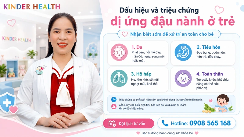 Dấu hiệu và triệu chứng dị ứng đậu nành ở trẻ