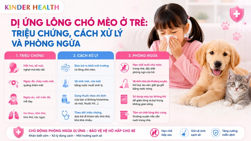 Dị Ứng Lông Chó Mèo Ở Trẻ: Dấu Hiệu, Phân Biệt Và Cách Kiểm Soát Tại Nhà