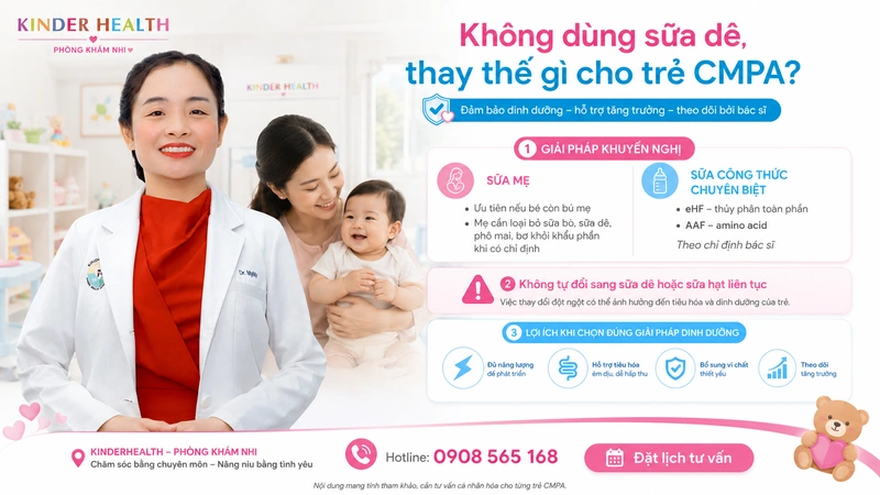Sữa Dê Cho Trẻ Dị Ứng Đạm Bò: Phân Tích Y Khoa Và Nguy Cơ Dị Ứng Chéo 3 Nếu không dùng sữa dê, giải pháp thay thế nào đảm bảo dinh dưỡng cho trẻ CMPA?