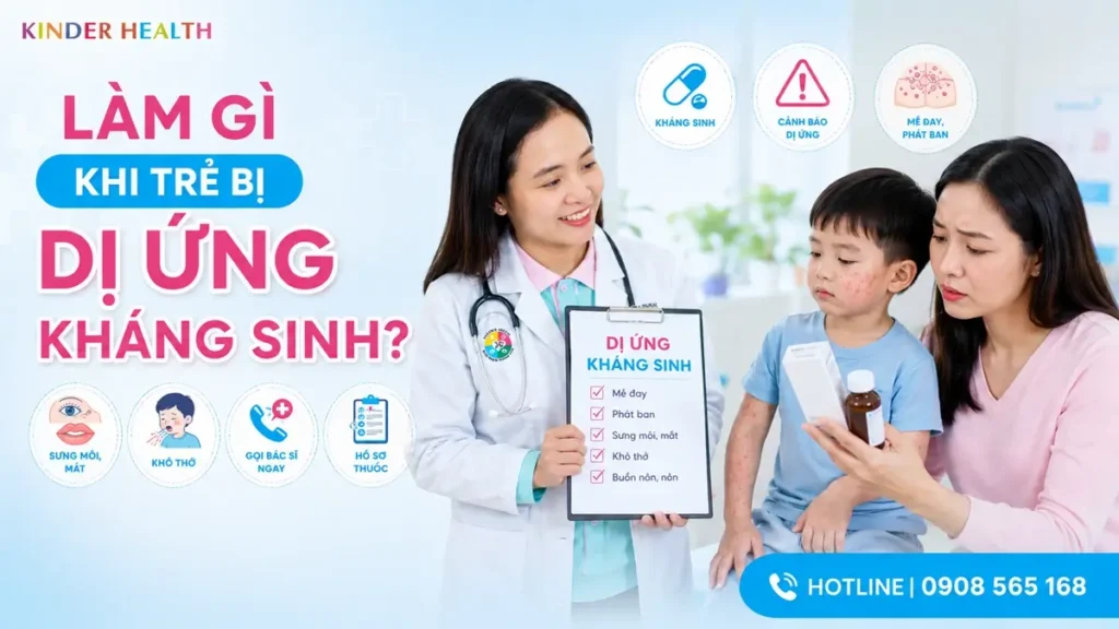 làm gì khi trẻ bị dị ứng kháng sinh