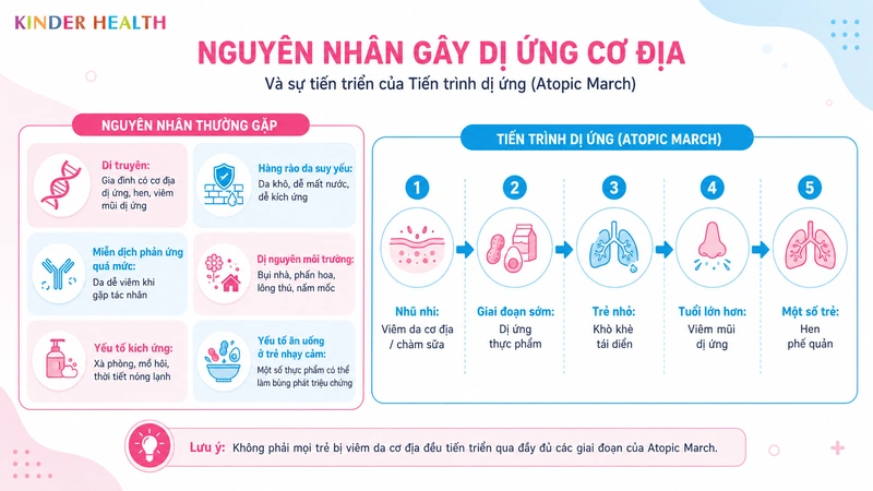 Nguyên nhân gây dị ứng cơ địa và sự tiến triển của "Tiến trình dị ứng" (Atopic March)