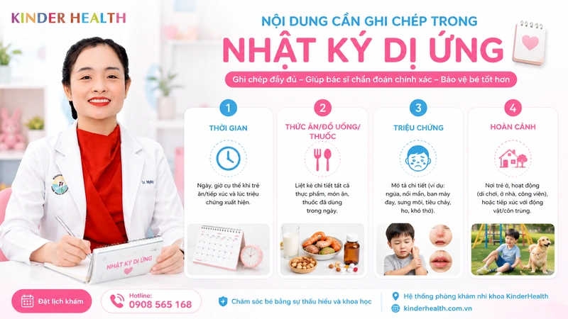 Nội dung cần ghi chép trong nhật ký dị ứng