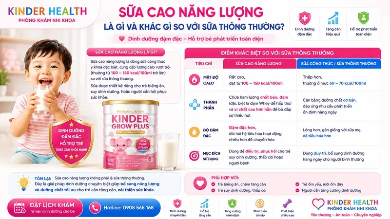 Sữa cao năng lượng là gì và khác gì so với sữa thông thường?
