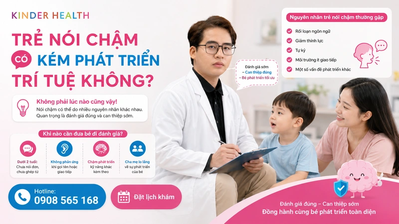 Trẻ Nói Chậm Có Kém Phát Triển Trí Tuệ Không? Phân Biệt Lâm Sàng Và Hướng Dẫn Tầm Soát Tại Nhà