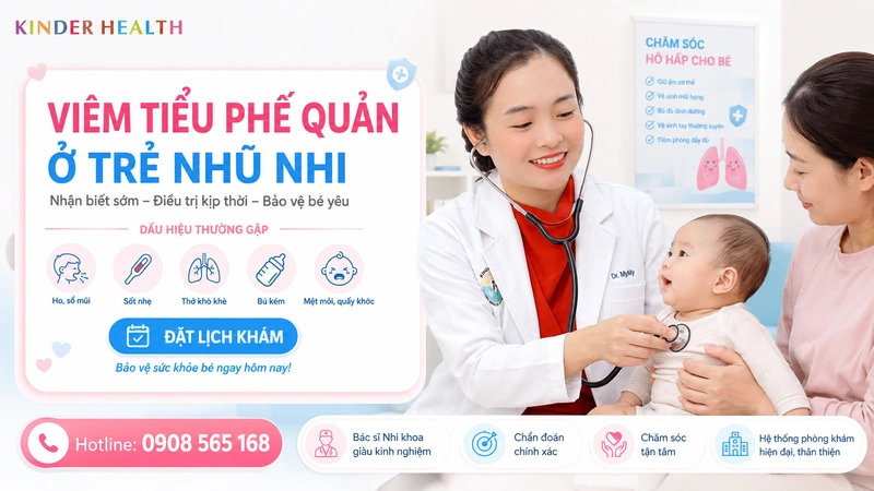 Viêm Tiểu Phế Quản Ở Trẻ Nhũ Nhi: Dấu Hiệu Suy Hô Hấp & Phác Đồ Chăm Sóc Không Lạm Dụng Thuốc
