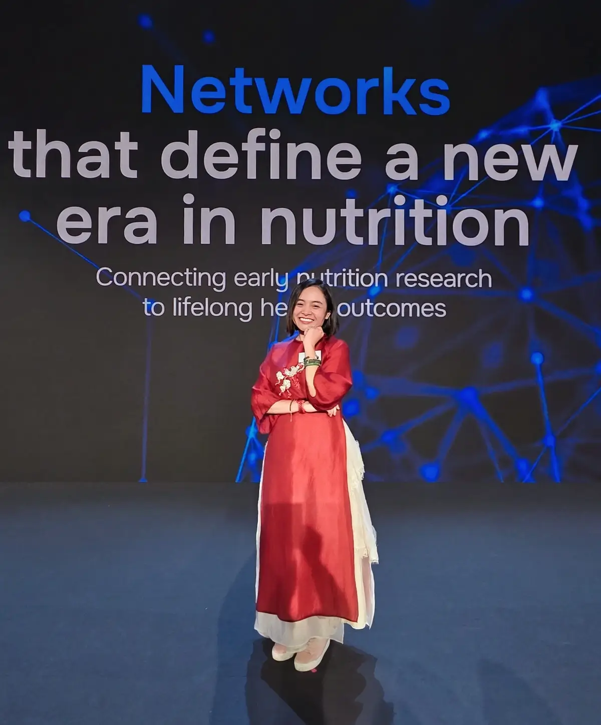 Giám Đốc KinderHealth Tham Dự Hội Nghị Dinh Dưỡng Quốc Tế Global Nutrition Summit 2026 7 bác sĩ My checkin sân khấu chính sự kiện global nutrition summit thailand 2026