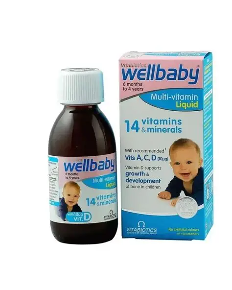 Siro bổ sung vitamin khoáng chất cho trẻ Vitabiotics Wellbaby Multi-Vitamin Liquid (150ml)